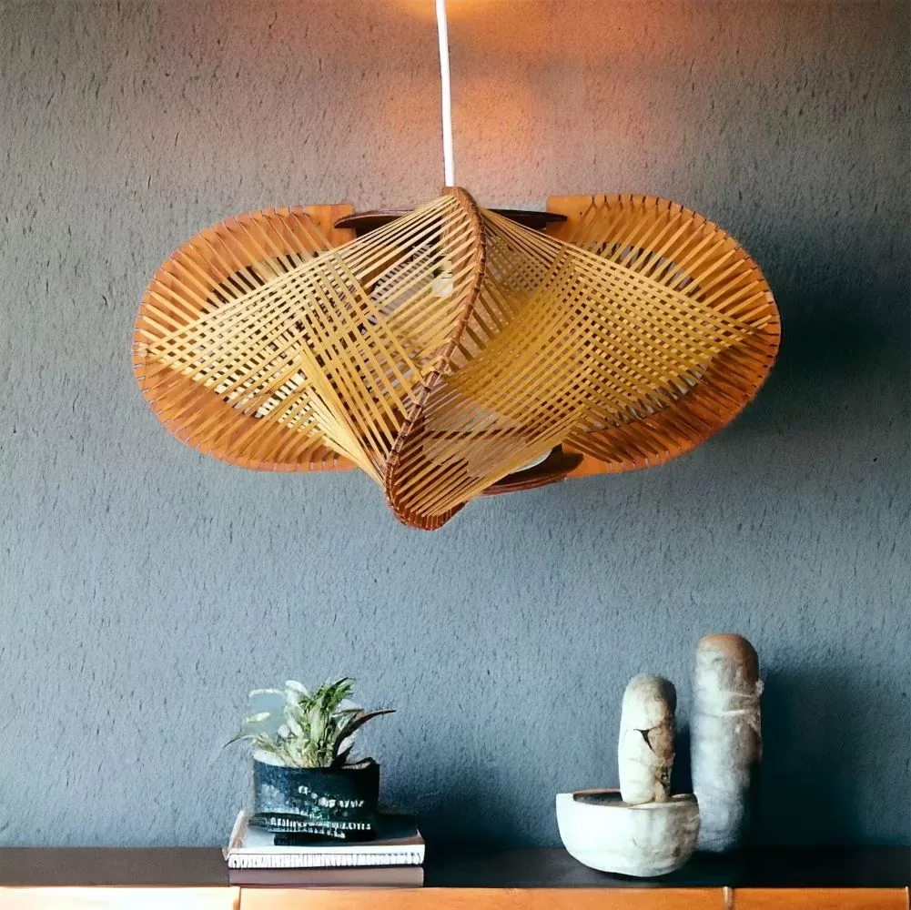 Wooden modern chandelier