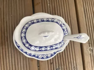 Portuguese blue willow tureen