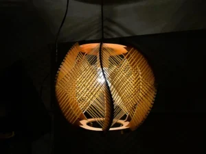 wood pendant light