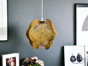 wood pendant light