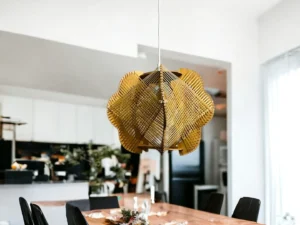 wood pendant light