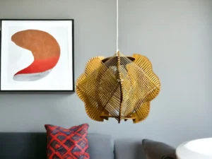 wood pendant light