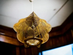 wood pendant light