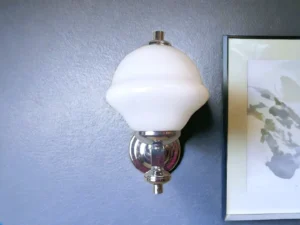 white glass wall sconce