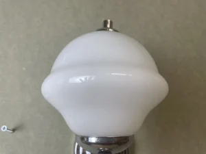 white glass wall sconce